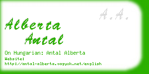 alberta antal business card